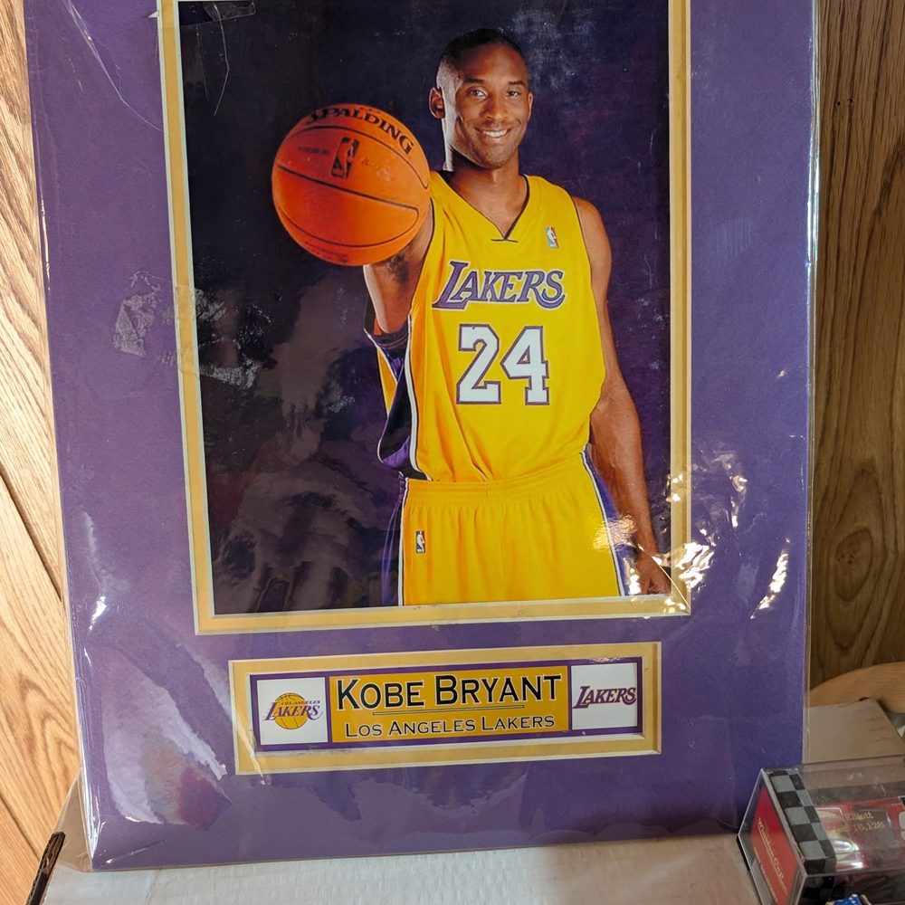 Kobe Bryant Framed Photo - Purple and Yellow